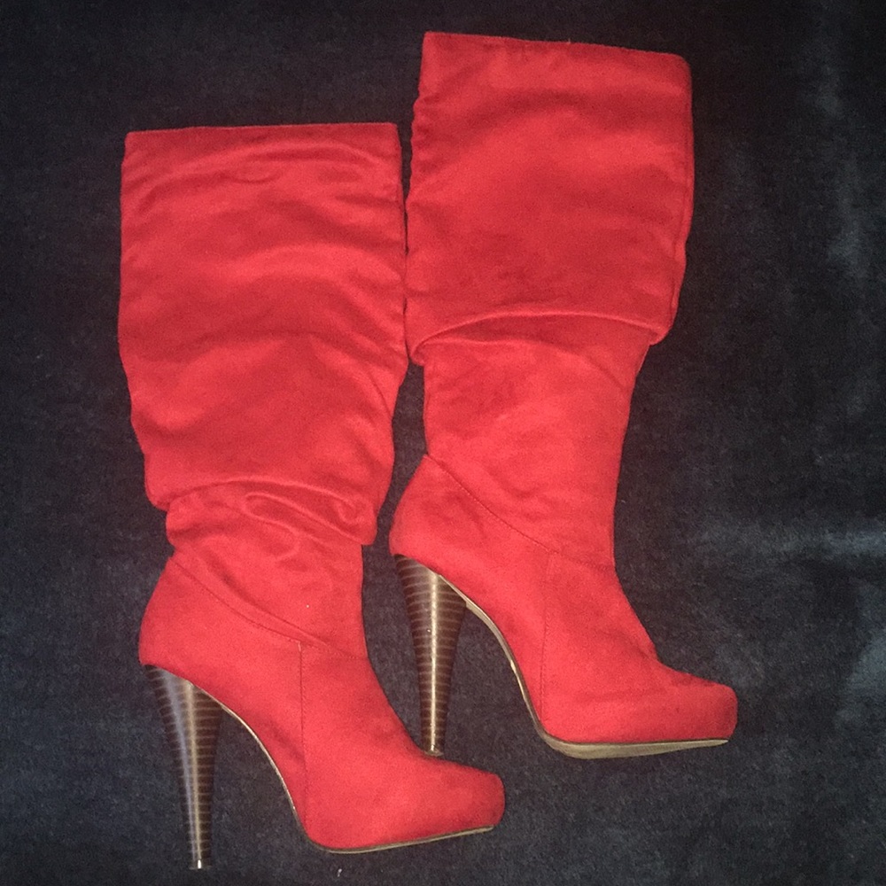 Red Suede Boots